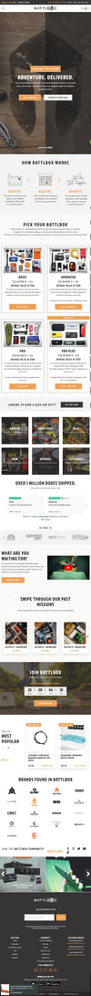 Praella Shopify Plus Agency - Battlbox case study - Mobile Homepage mockup