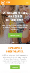 Praella Shopify Plus Agency - Izze Mobile homepage